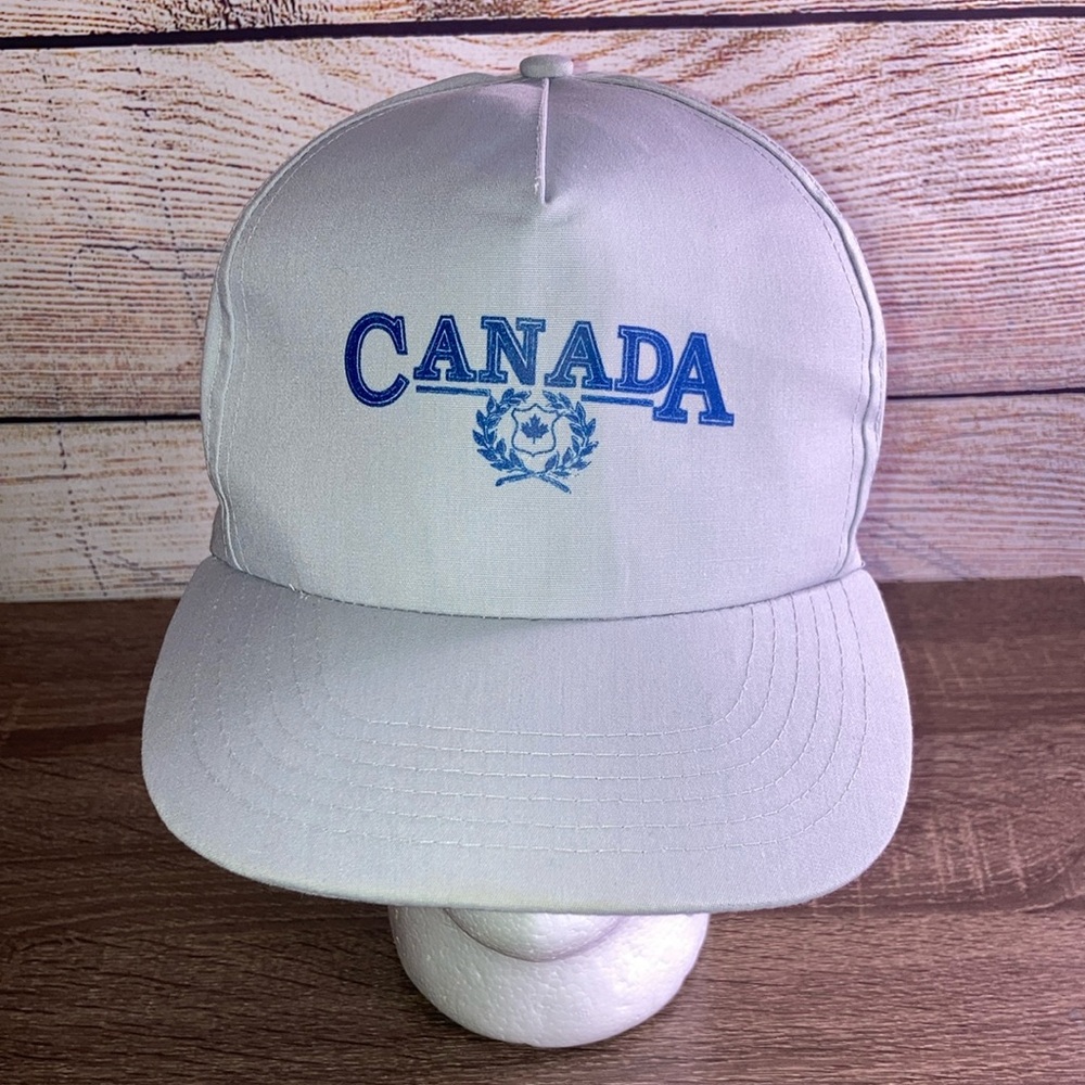Vintage Mens KP Caps Gray & Blue Minimal Canada Hat
